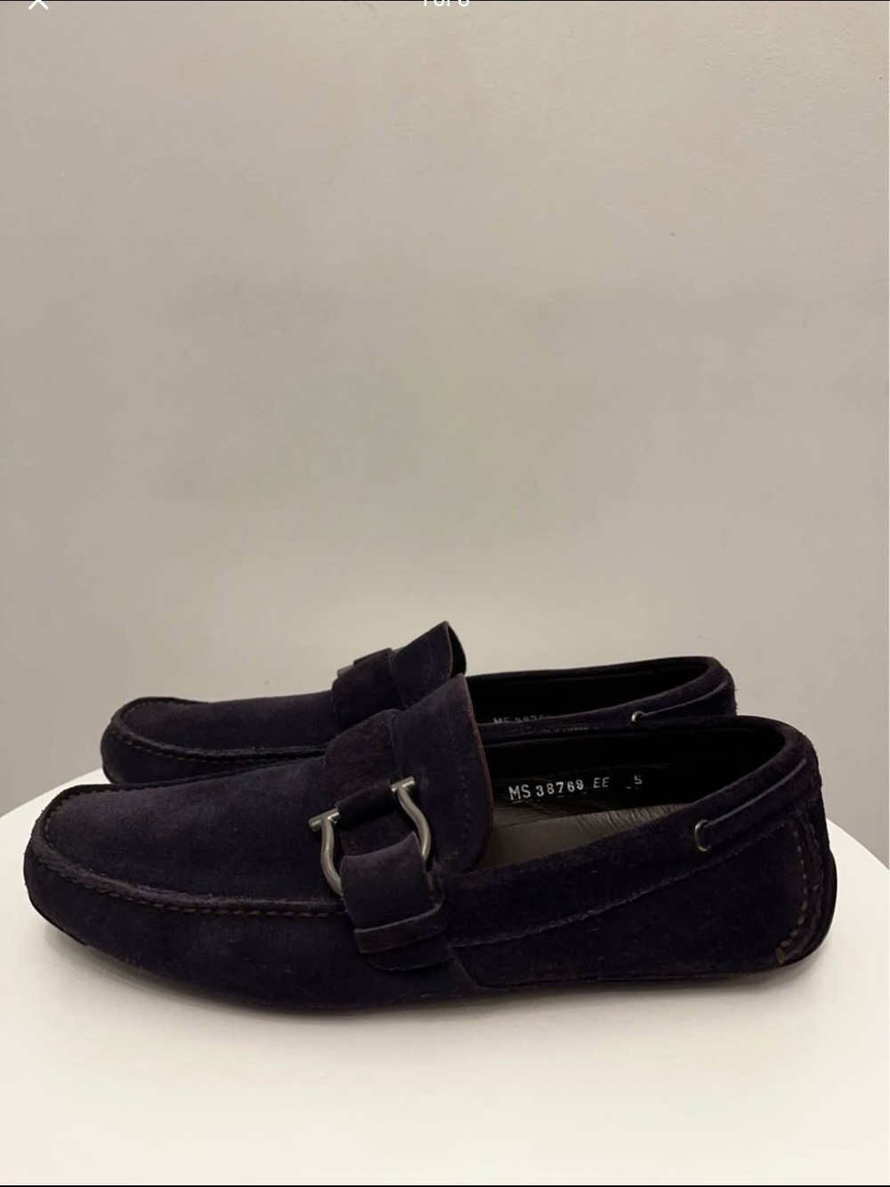 Salvatore Ferragamo Men's Black Suede Bit Loafers